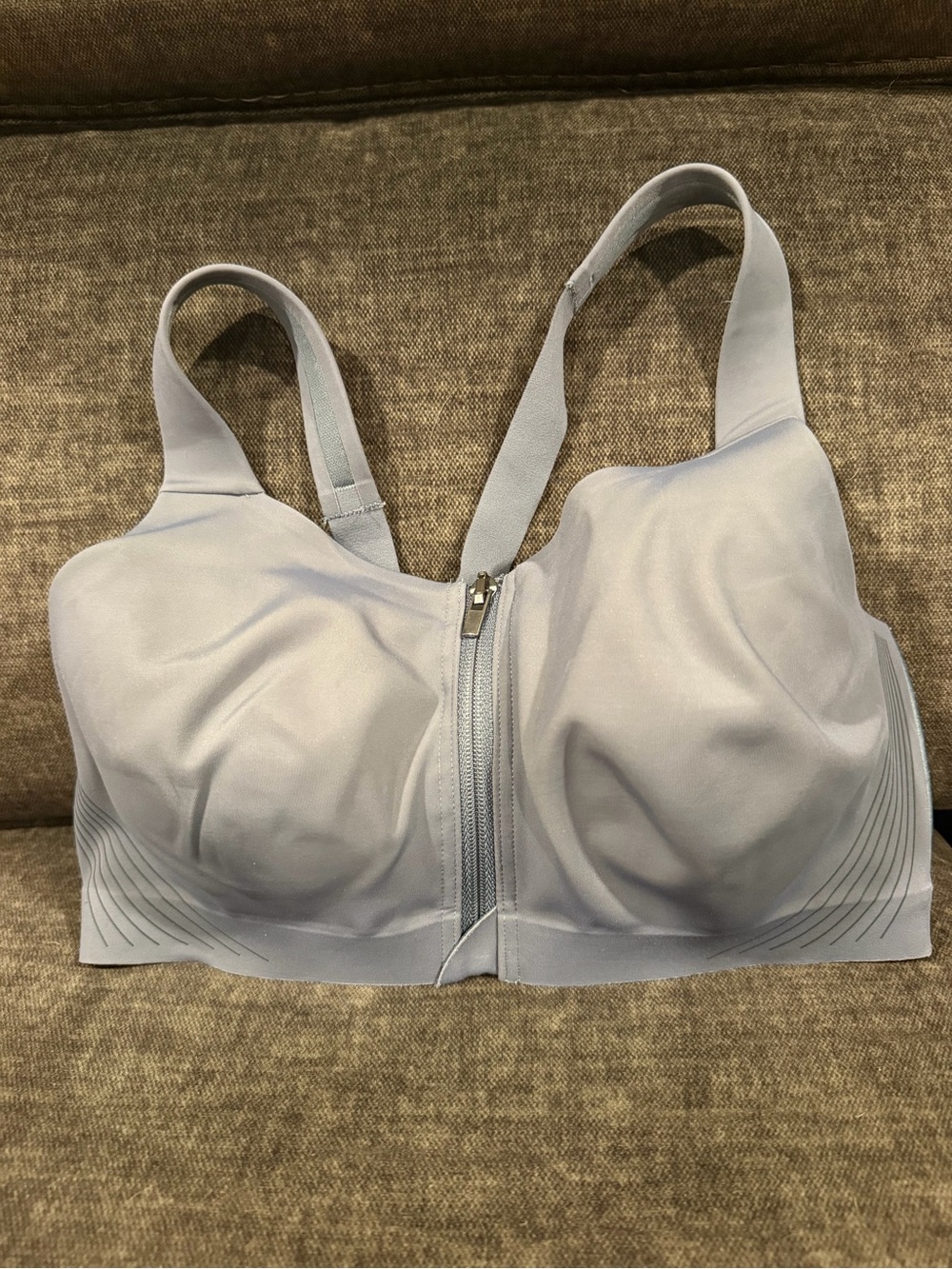 Victoria's Secret Light Blue Front-Zip Support Sports Bra